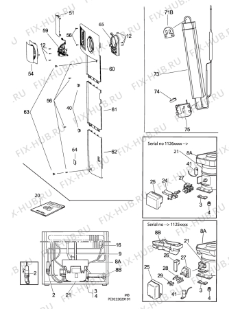 Взрыв-схема холодильника Husqvarna QR2540X  R RFR R SE - Схема узла C10 Cold, users manual